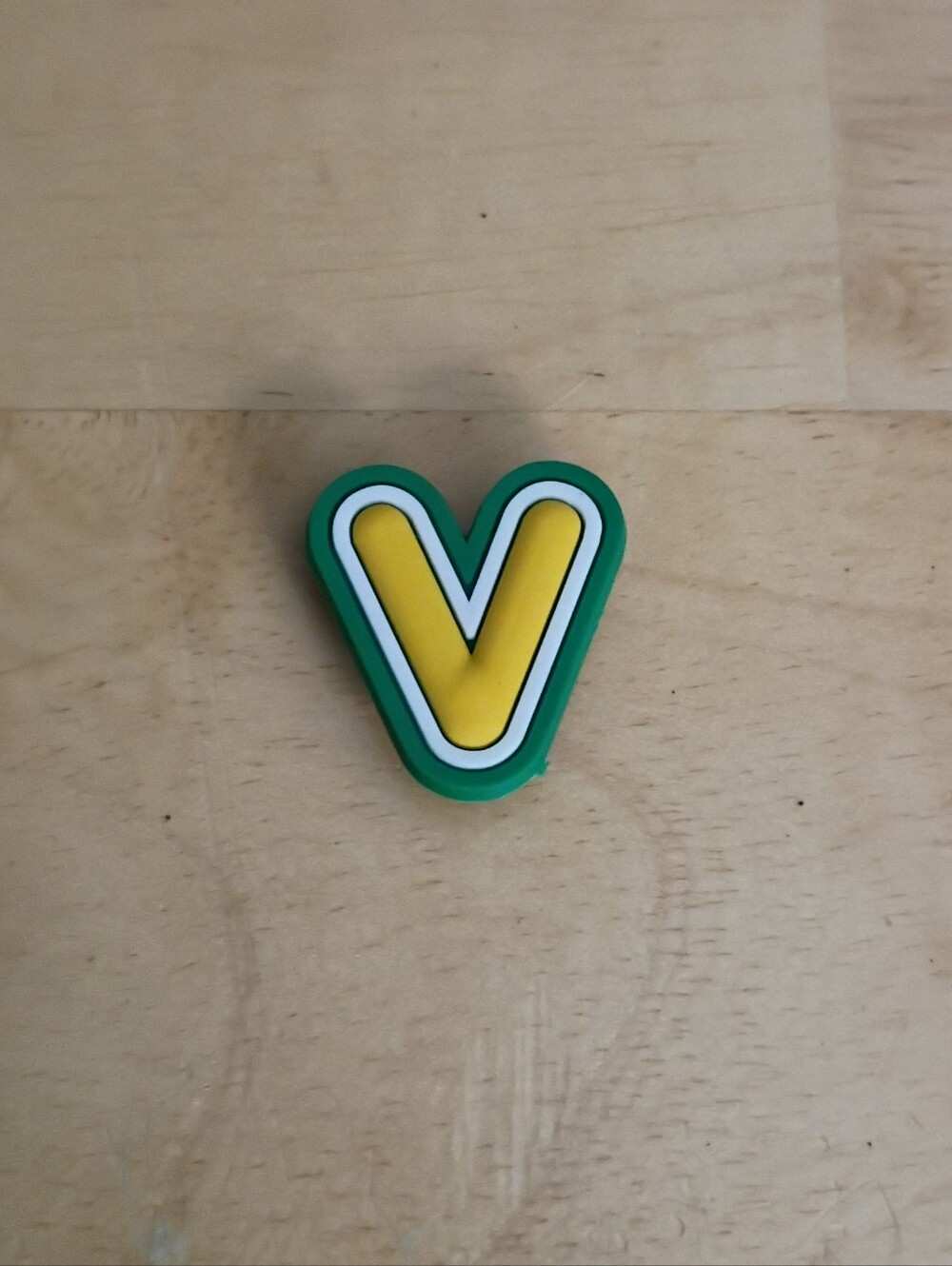 10 for $10 Jibbitz Croc Charms - Letter V Yellow, White, Green - New Shoe Charm